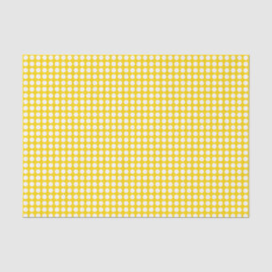 De Seda Puntos blancos sobre el papel del tejido amarillo