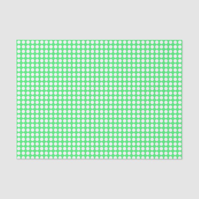 De Seda Puntos blancos sobre un papel verde claro (Anverso)