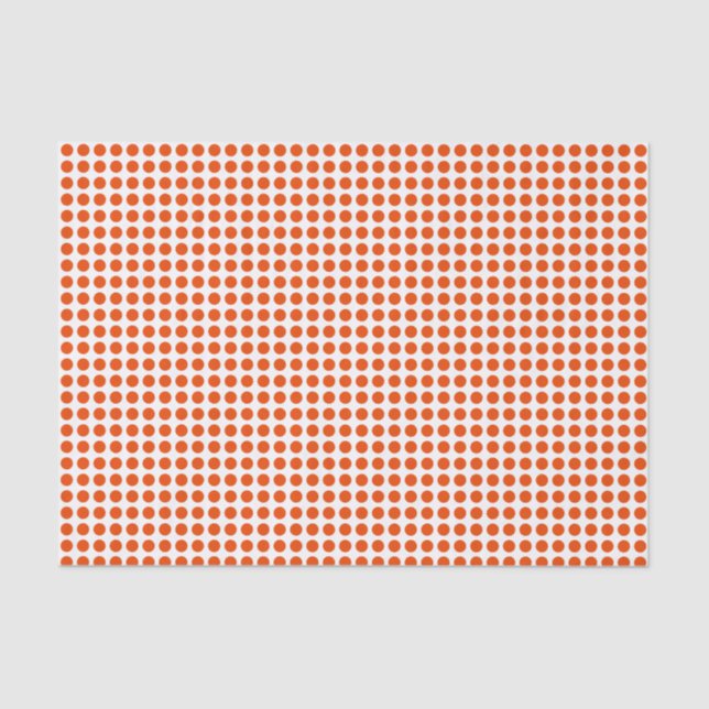 De Seda Puntos Naranjas brillantes en papel blanco (Anverso)