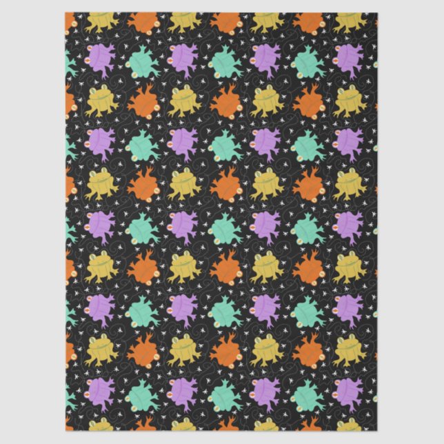 De Seda Ranas psicodélicas Papel tisular multicolor (Anverso)