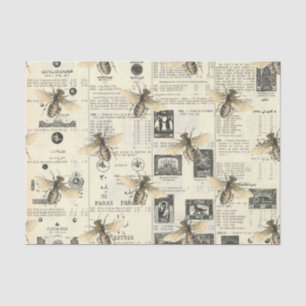 De Seda Regal Queen Bee sobre papel francés vintage