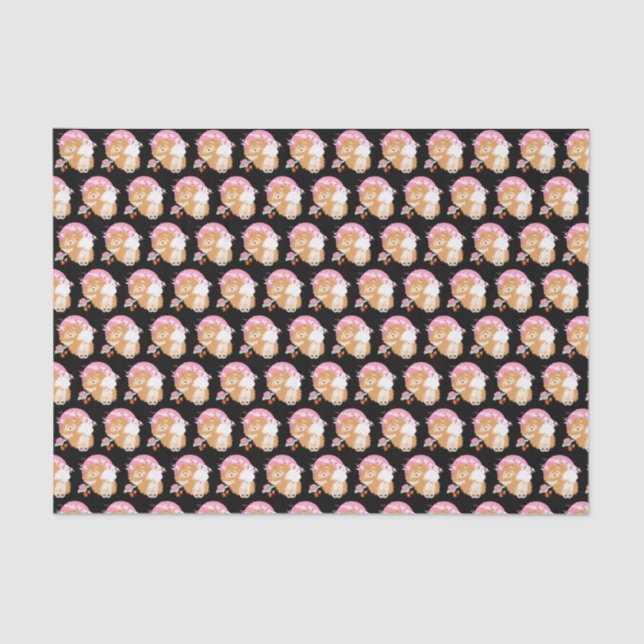 De Seda SAKURA - Chow - papel TISSUE negro (Anverso)