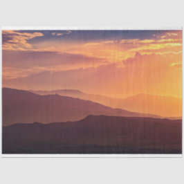 De Seda Sunset Mountains Desnuda Papel Tejido