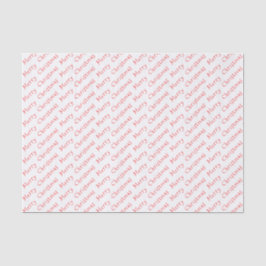 De Seda Tipografía navidad roja sobre papel tisular blanco