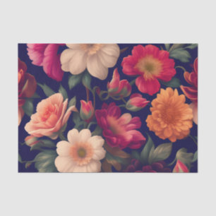 De Seda Un papel pintado con un patrón floral 