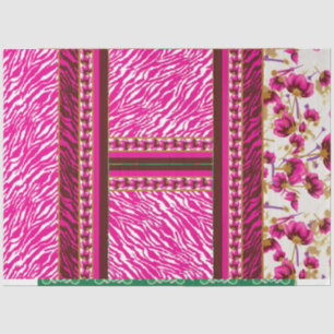 De Seda un papel pintado rosa y blanco con una cruz