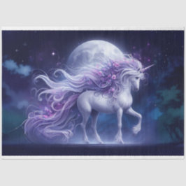 De Seda Unicornio Del Papel Del Tejido Nocturno