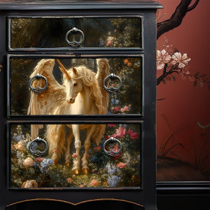 De Seda Vintage Fantasía Pegasus Papel Crafting Decoupage