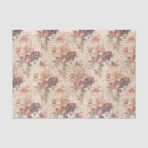 De Seda Walden Vintage Garden Flores Tejido Papel