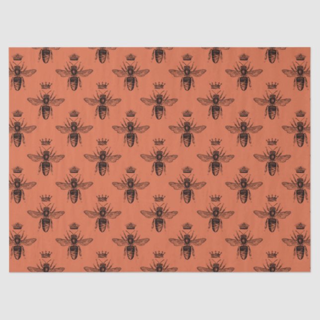 De Seda Woodland Bee Series Design 1 Papel Tejido (Anverso)