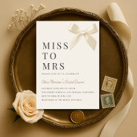 De Señorita a Señora Invitación de Despedida de So