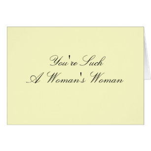 De "tarjeta de la mujer tal mujer"