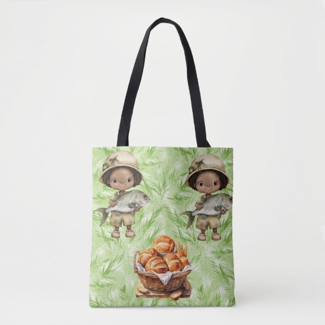 De Tela Amazing Loaves and Fishes Bolso grande para hombro (Anverso)