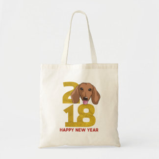 De Tela Año del Dachshund del bolso del Año Nuevo del