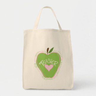De Tela Apple y bolso verdes del profesor del alfabeto del