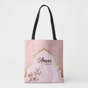 De Tela Bolso Arabesque para Novia – Arco Rosa Claro