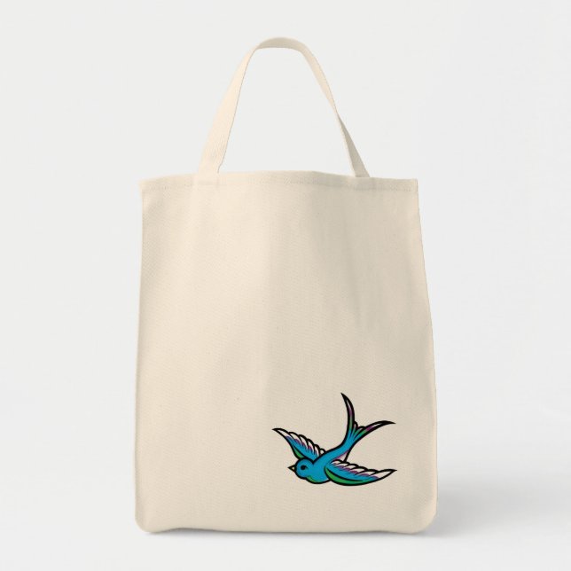 De Tela Bolso azul del trago (Frente)