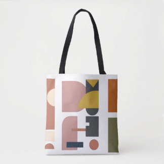 De Tela Bolso bandolera con arte geométrico