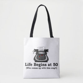 De Tela Bolso bandolera Life Begins at 50