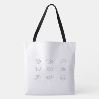 De Tela Bolso bandolera reutilizable - Arte estético lindo