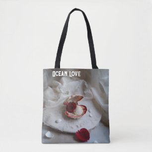 De Tela Bolso blanco Ocean Love – Seashell & Rose Coasta