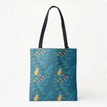 Bolso Botánico Azul Único y Hermoso