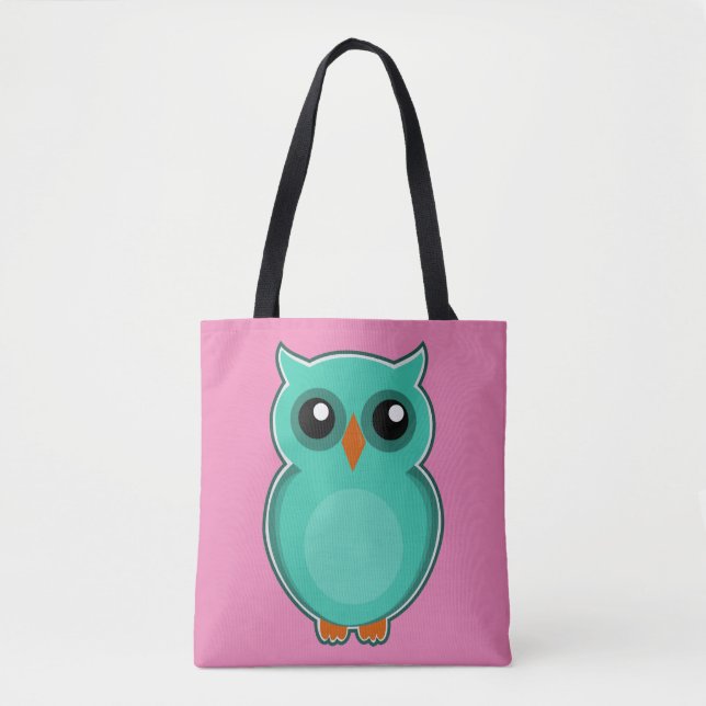DE TELA BOLSO CARTERA BÚHO ASA CRUZADA (Anverso)