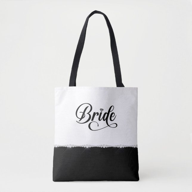 De Tela Bolso Chic para Novia (Anverso)
