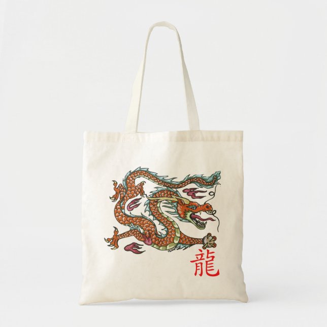 De Tela Bolso chino del dragón (Frente)