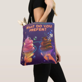 De Tela Bolso colorido con helado motivacional 