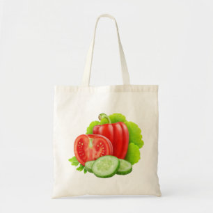 De Tela Bolso con las verduras frescas