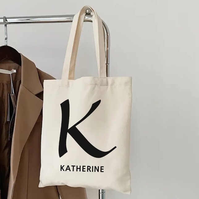 De Tela Bolso con monograma personalizado regalo para ella (initial tote bag, bridesmaid gift, bridal shower gift, bridesmaid proposal gift, baby shower gift)