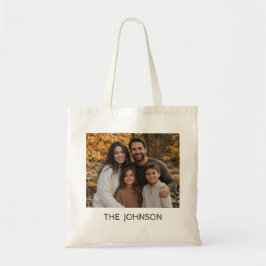 De Tela Bolso con nombre y foto familiar personalizada