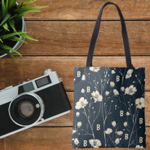 Bolso con patrón floral personalizado para el día 