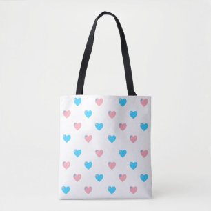 De Tela Bolso Corazones Orgullo Trans