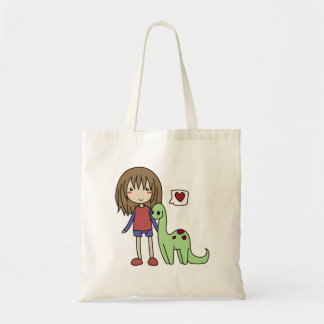 De Tela Bolso del amor del dinosaurio