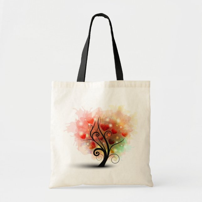 De Tela Bolso del árbol del corazón (Frente)