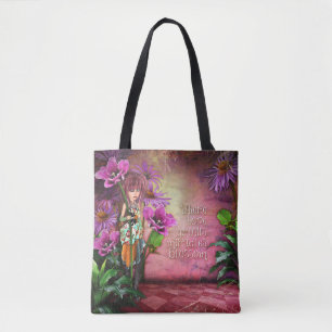 De Tela Bolso del arte del tote - donde la esperanza crece