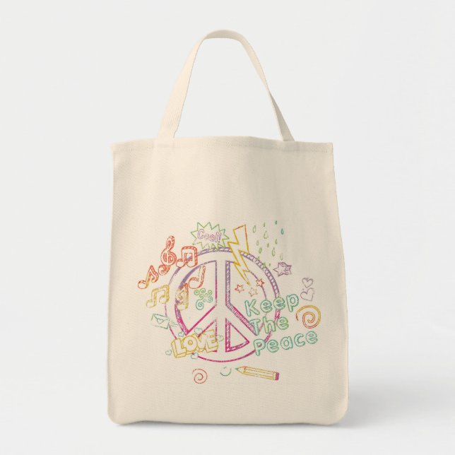 De Tela Bolso del Doodle del cuaderno (Frente)