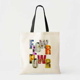 De Tela bolso del flower power