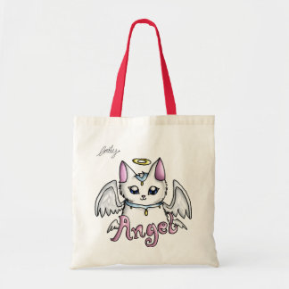 De Tela Bolso del gatito del ángel
