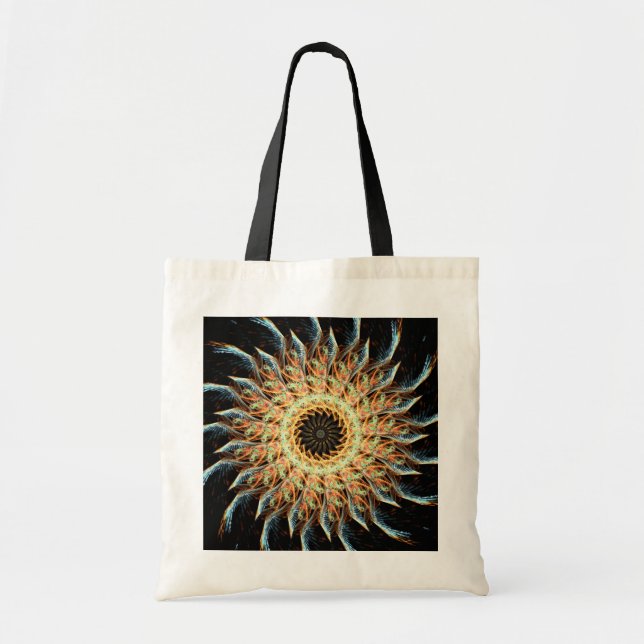De Tela Bolso del girasol del fractal (Frente)