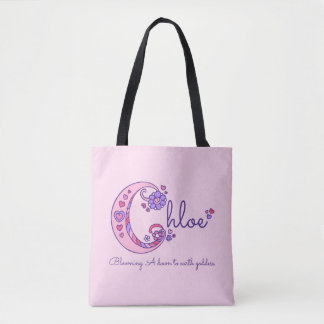 De Tela Bolso del monograma del nombre y del significado