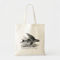 Bolso del pez volador del vintage. Ilustracion