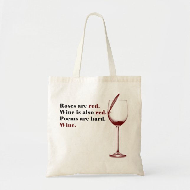 De Tela Bolso del poema del vino (Frente)
