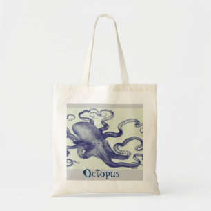 De Tela bolso del pulpo del vintage