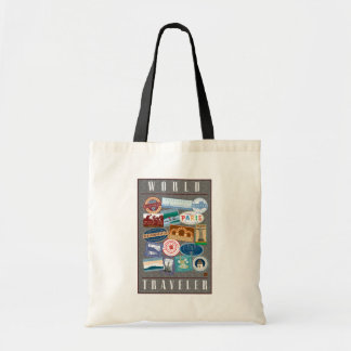 De Tela Bolso del Viajero-Tote del mundo