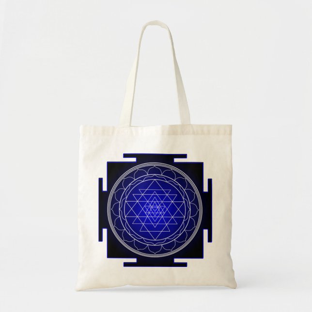 De Tela bolso del yantra del sri (Frente)