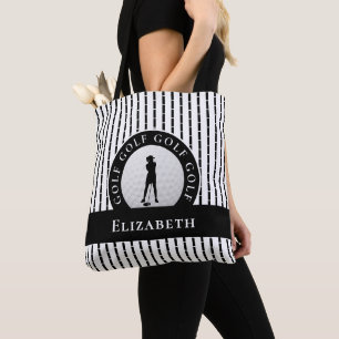 De Tela Bolso Deportivo Blanco Negro Monograma Modern Golf