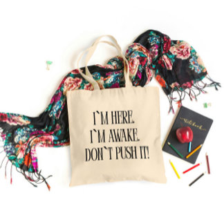 De Tela Bolso divertido minimalista tote